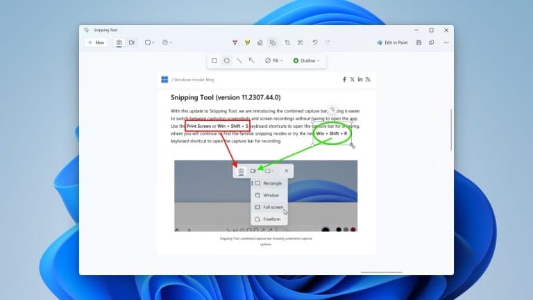 Windows 11’s Snipping Tool and Notepad get a creative overhaul, Insider Preview unveils new markup and AI features