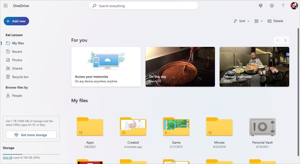onedrive personal vault