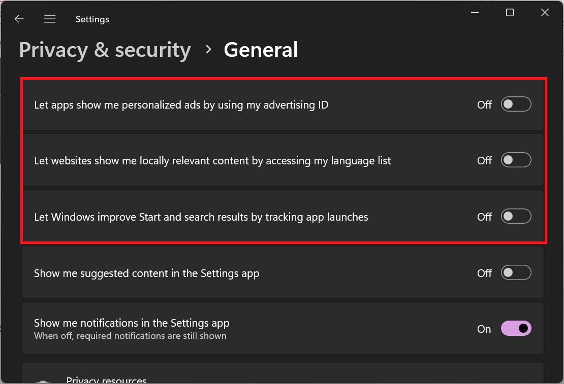 How to quickly disable ads in Windows 11's Start Menu