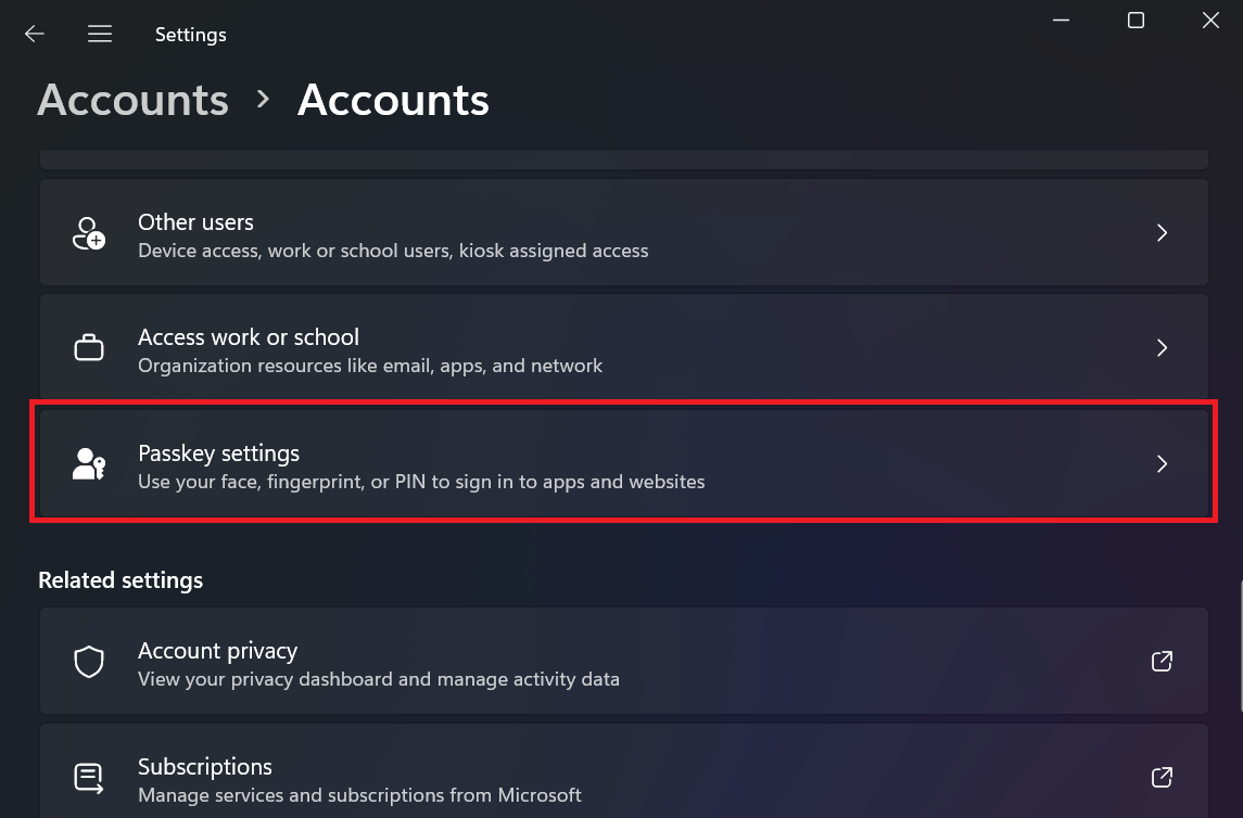 passkeys in windows 11