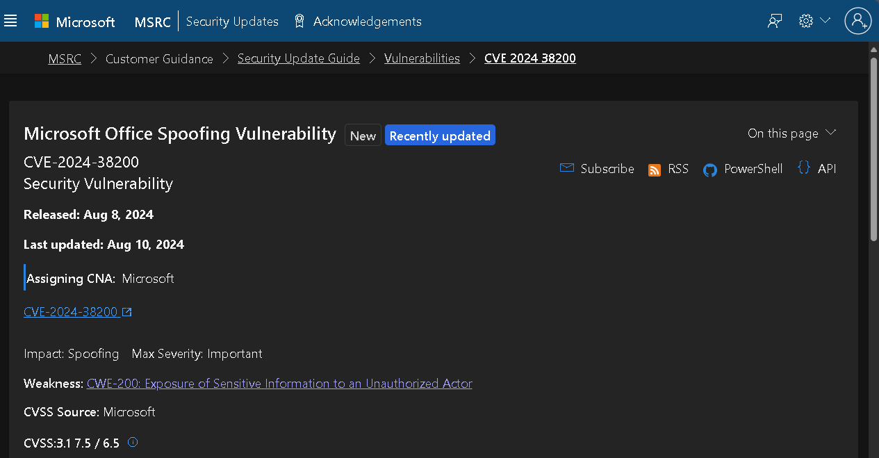 Microsoft Office zero-day vulnerability, CVE-2024-38200, exposes NTLM hashes to make it easy as pie for attackers to exploit