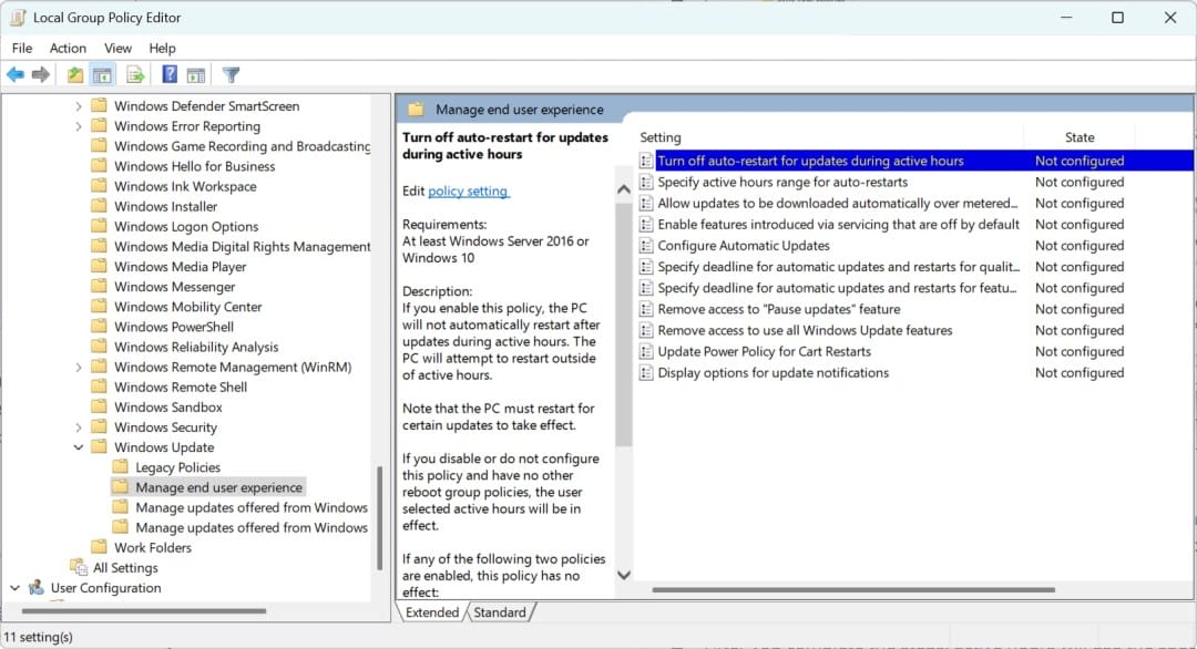 How to configure Active Hours in Windows 11 to manage updates effectively