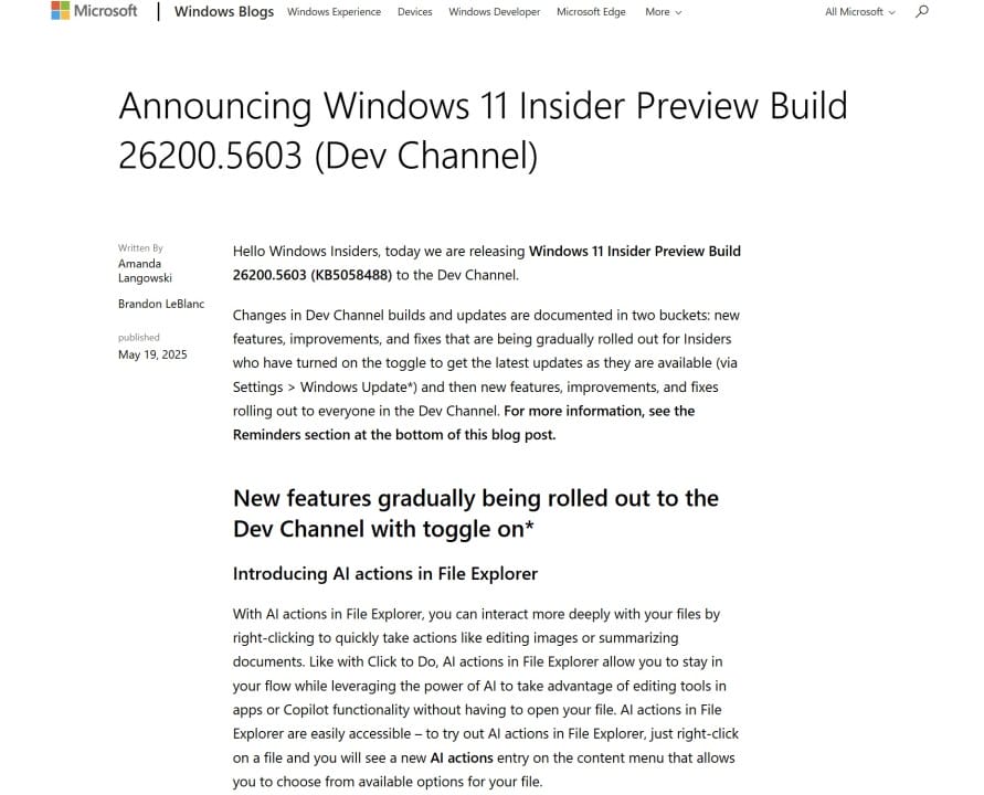 Windows 11 AI Actions Powerfully Transform File Explorer, Settings, and Everyday Productivity