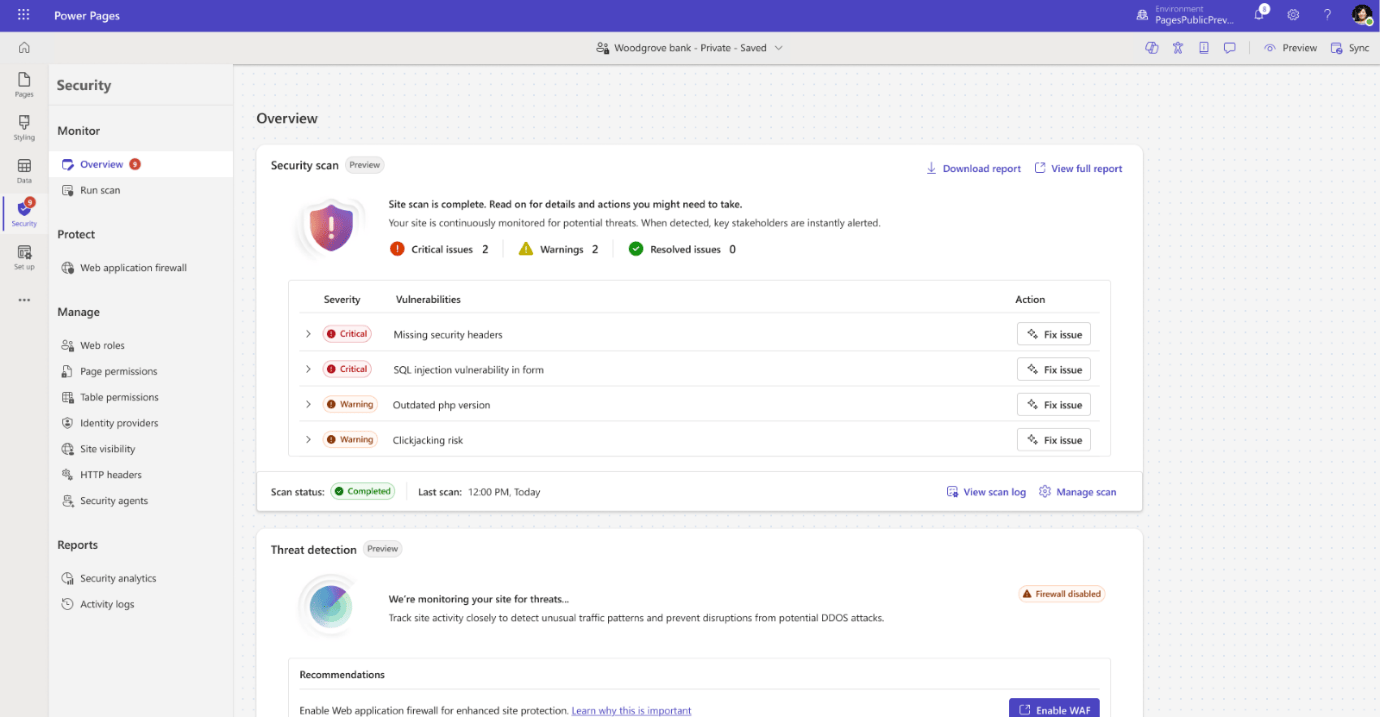 Introducing Security Agent in Power Pages: AI-Powered Website Protection Now in Public Preview