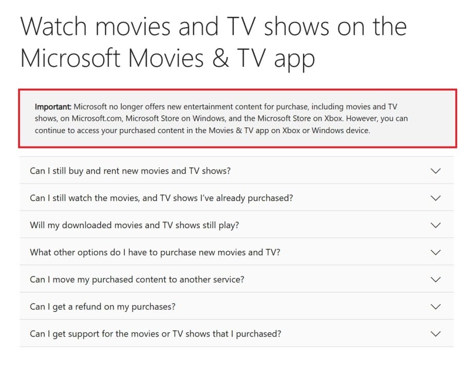 Microsoft Abruptly Shuts Down Movies & TV Store on Xbox and Windows Without Warning