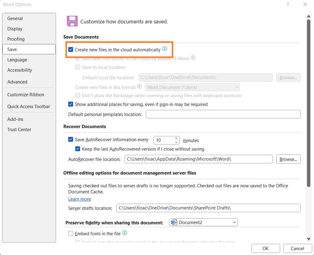 Microsoft 365 Update: Word for Windows Introduces Automatic Cloud Saving for New Documents