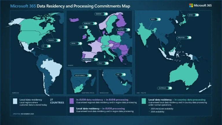 Microsoft 365 Copilot Expands In-Country Data Processing, Expanding Data Sovereignty in 15 Nations