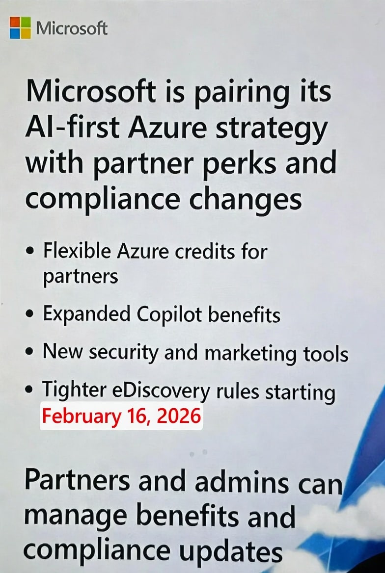 Microsoft Expands Copilot and Azure Benefits for Partners, Tightens Microsoft 365 eDiscovery Rules