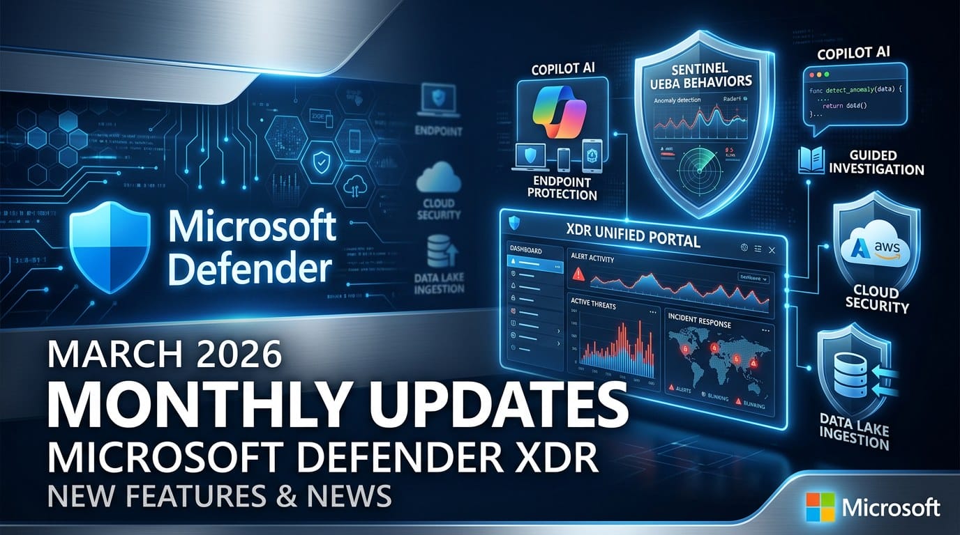 Microsoft Defender Monthly News (March 2026): New Sentinel UEBA, Copilot Guidebooks, and XDR Upgrades