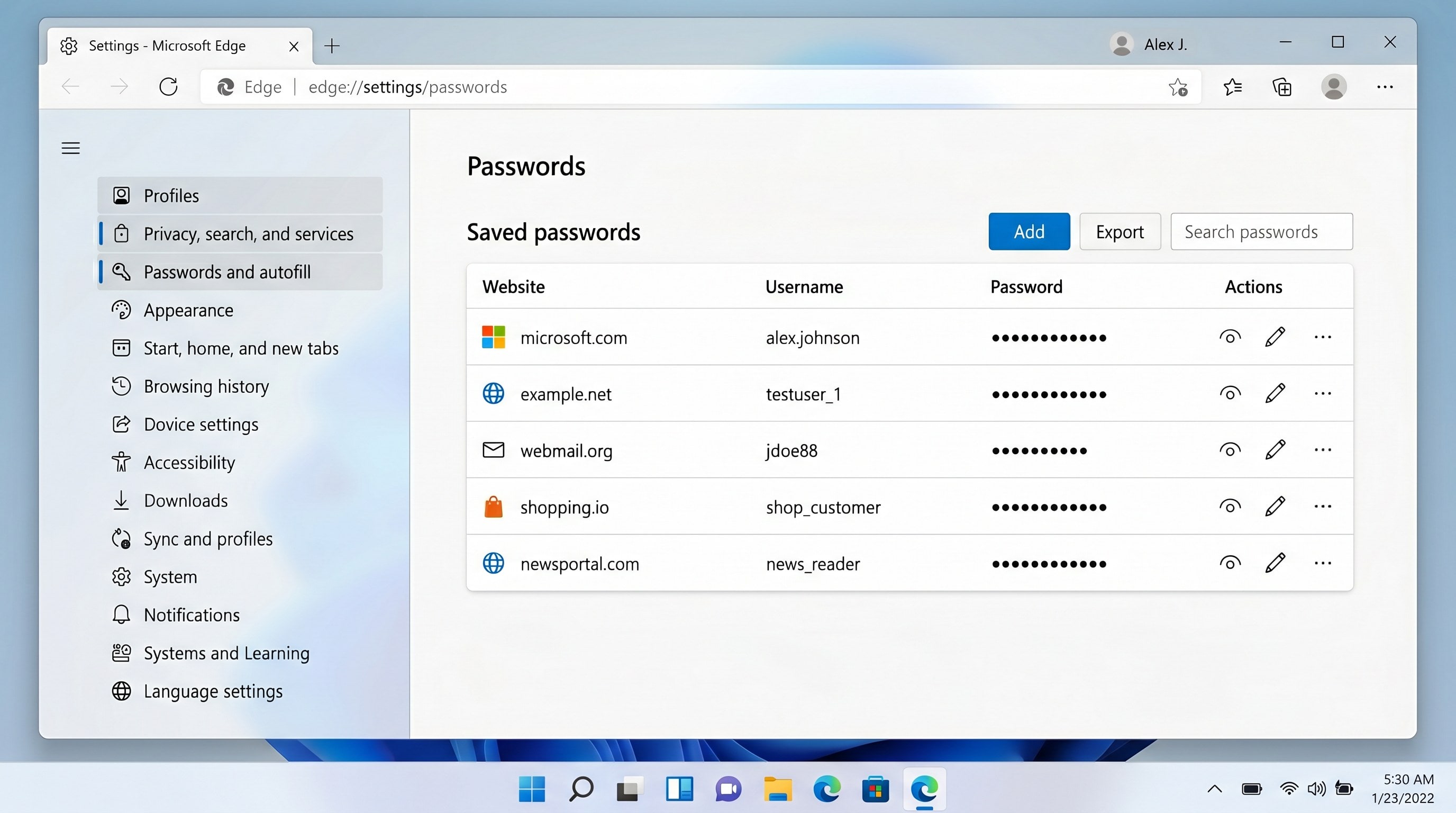 How to View or Edit Your Passwords in the Versatile Microsoft Password Manager in Edge, Windows 1